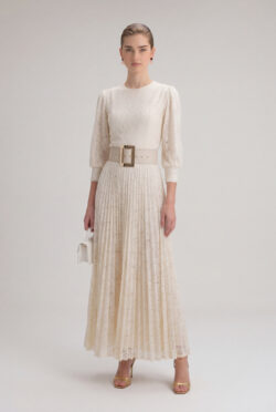 ⁦שמלה גפיור מקסי פליסולי⁩ – תמונה ⁦3⁩