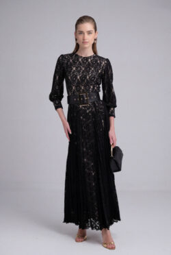 ⁦שמלה גפיור מקסי פליסולי⁩ – תמונה ⁦2⁩