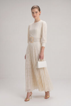 ⁦שמלה גפיור מקסי פליסולי⁩ – תמונה ⁦4⁩