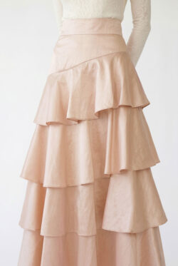 ⁦חצאית קומות טפט מקסי⁩ – תמונה ⁦3⁩