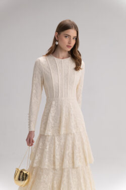 ⁦שמלה גפיור מקסי סטפסט⁩ – תמונה ⁦2⁩