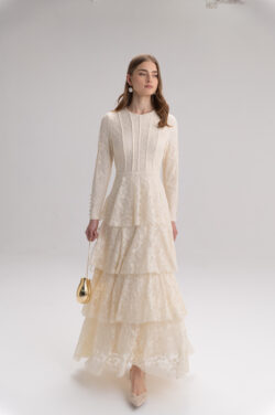 ⁦שמלה גפיור מקסי סטפסט⁩ – תמונה ⁦4⁩