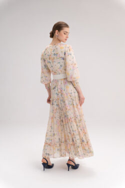 ⁦שמלה מקסי שיפון פרופו⁩ – תמונה ⁦4⁩