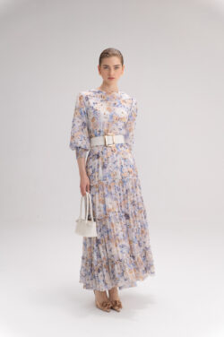 ⁦שמלה מקסי שיפון פרופו⁩ – תמונה ⁦6⁩