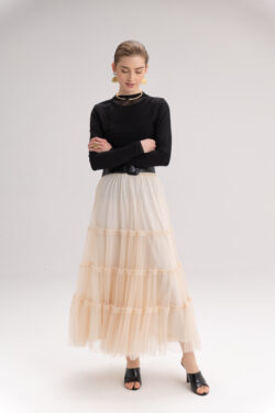 חצאית מקסי פליסולי