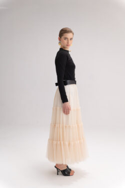 ⁦חצאית מקסי פליסולי⁩ – תמונה ⁦2⁩