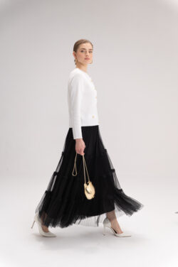 ⁦חצאית מקסי פליסולי⁩ – תמונה ⁦6⁩