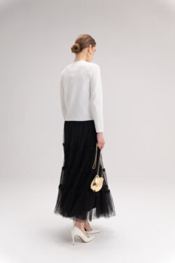 ⁦חצאית מקסי פליסולי⁩ – תמונה ⁦7⁩