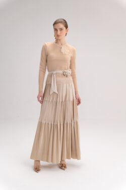 חצאית קרפ מקסי