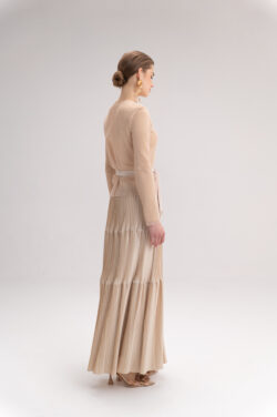 ⁦חצאית קרפ מקסי⁩ – תמונה ⁦3⁩