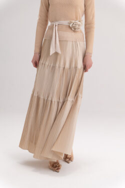 ⁦חצאית קרפ מקסי⁩ – תמונה ⁦4⁩