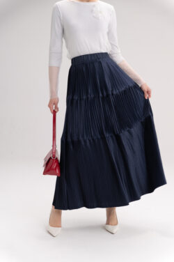 ⁦חצאית קרפ מקסי⁩ – תמונה ⁦6⁩