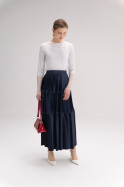 ⁦חצאית קרפ מקסי⁩ – תמונה ⁦8⁩