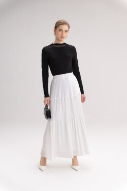 ⁦חצאית קרפ מקסי⁩ – תמונה ⁦10⁩