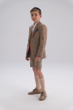 ⁦מכנס קצר משובץ⁩ – תמונה ⁦5⁩