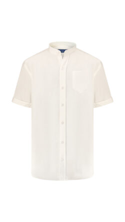 ⁦חולצה צווארון סיני שרוול קצר⁩ – תמונה ⁦2⁩