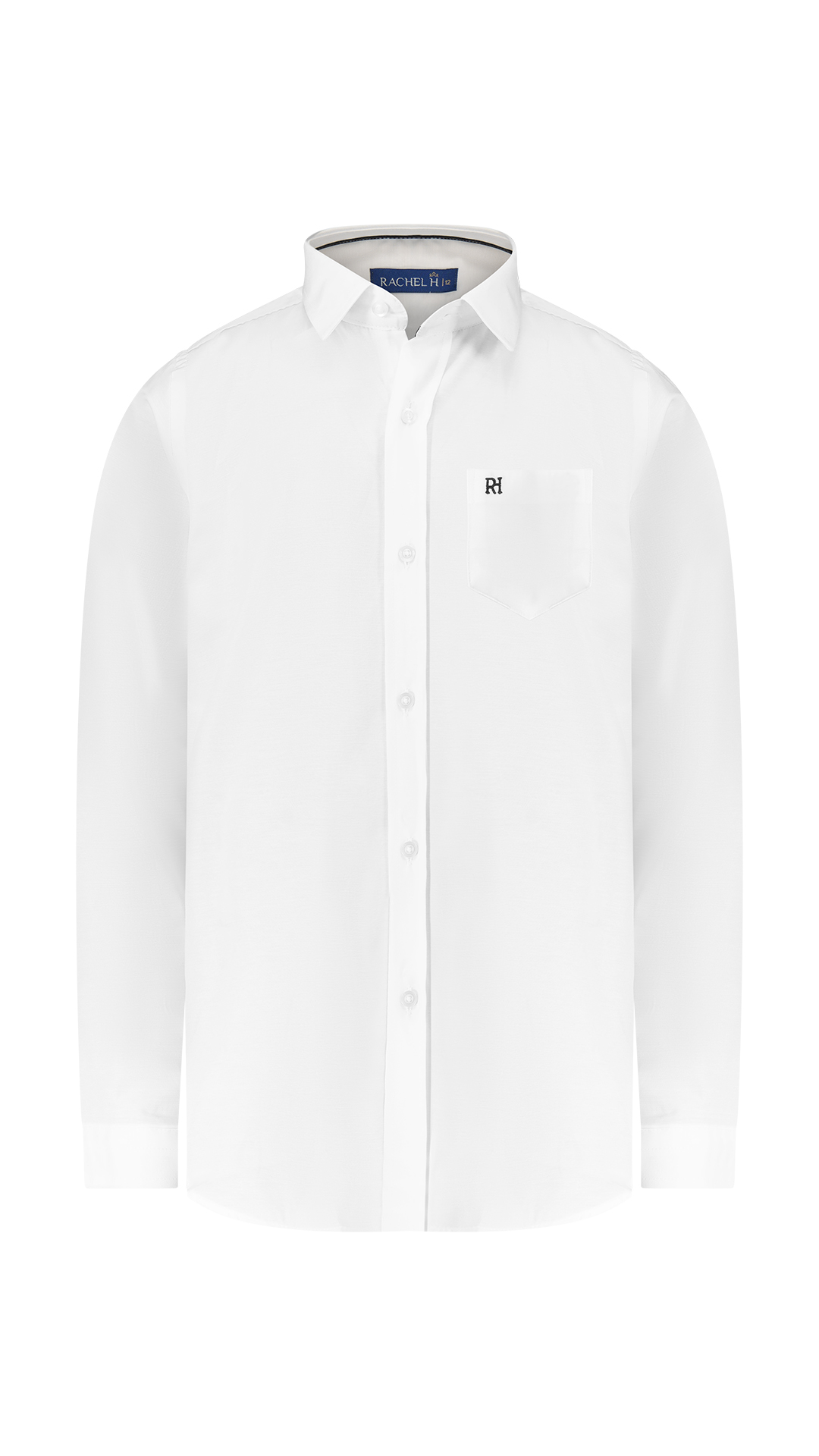 שחור חולצה פס קפר שרוול ארוך – תמונה 1